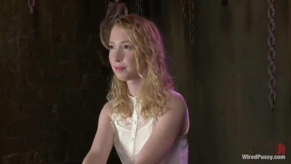 Nicki Blue Lets Rain Degrey Attach Wires To Her Ass Before She Toys It