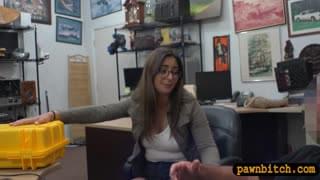 Babe With Glasses In White Top Gets Fucked By Pawn Man