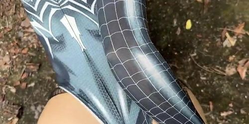 Alt Goth Girl In Spider-man Cosplay Gets Hard Fucked In Every Hole In Abandoned Building