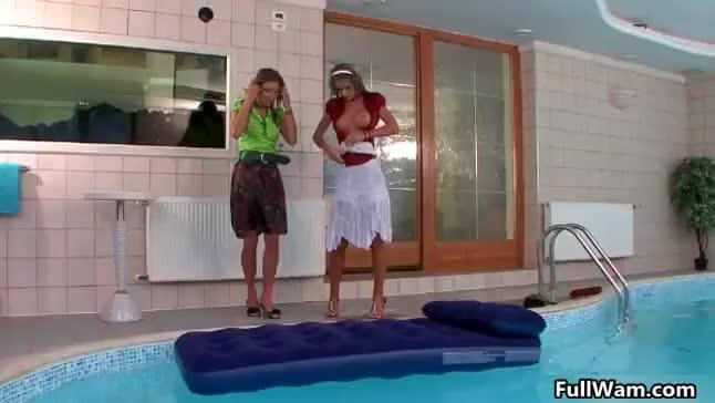 Glamour pool raw titfuck