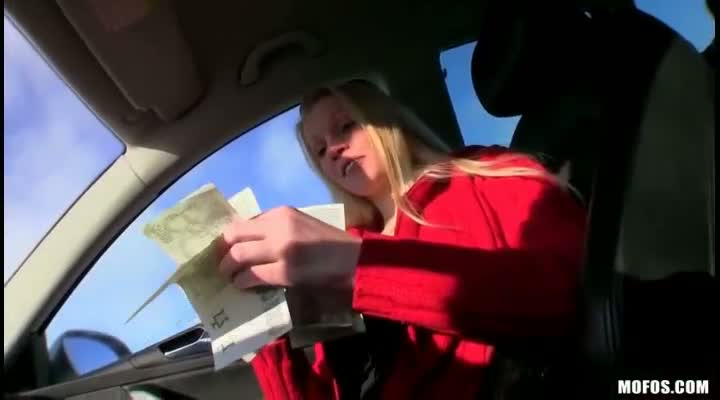 Blonde Skank Lucie Gets Rammed Doggysytle For Cash