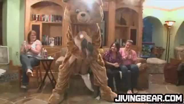 Big Tit MILFs At A CFNM Party With Dancing Bear